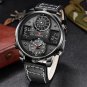 Gold_2022 FOX Casual Leather Mens Watches Top Brand Luxury Digital Electronic Watch For Men Military