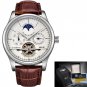 Ivory_FOX Brand 3D Bullfighting Classic Mens Retro Watches Automatic Mechanical Watch Genuine Leathe