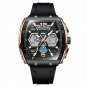Rose gold black_Fox Digital Men Military Watch 50m Waterproof Wristwatch LED Quartz Clock Sport Watc