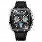 Silver black_Fox Digital Men Military Watch 50m Waterproof Wristwatch LED Quartz Clock Sport Watch M