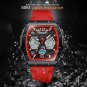 Silver white_Fox Digital Men Military Watch 50m Waterproof Wristwatch LED Quartz Clock Sport Watch M