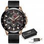 Rose gold black_2021 Fashion Casual Mens Watches Luminous Top Brand Luxury Wristwatch Quartz Clock