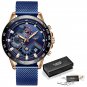 Rose gold blue_2021 Fashion Casual Mens Watches Luminous Top Brand Luxury Wristwatch Quartz Clock