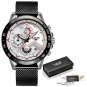 Silver white_2021 Fashion Casual Mens Watches Luminous Top Brand Luxury Wristwatch Quartz Clock Bl