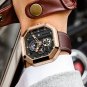 Gold black_2022 Business Leather Watch For Men Top Brand Luxury Mens Watches Waterproof Quartz Wrsit