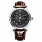 Silver black_2023 TEVISE Business Waterproof Mens Mechanical Watches Top Brand Luxury Leather Watch 