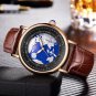 Gold black_Quartz Men Watches Leather Strap Male Wristwatches Top Luxury Brand Luminous Date Week Bu