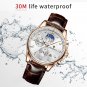 silver white_2021   Men Watches Fashion Casual Leather Sport Wrist Watch Men Top Brand Luxury Waterp