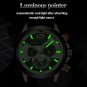 Gold black_Chronograph Men Watch For Men Sport Casual Stainless Steel Luminous Wrist Watches for Mal