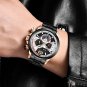 Gold black_Chronograph Men Watch For Men Sport Casual Stainless Steel Luminous Wrist Watches for Mal