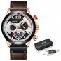 Gold white_Chronograph Men Watch For Men Sport Casual Stainless Steel Luminous Wrist Watches for Mal