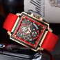 Gold blue_2023 Mens Watches Top Brand Creative Square Men Watch Luxury Sport Chronograph Waterproof