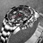 Blue_Brand Fox Digital Mens Watches Top Luxury Sport Steel Quartz Watch For Men Military Waterproof 