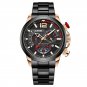 Gold black S_2022 Fashion Mens Leather Quartz Watch For Men Top Brand Luxury Wristwatch Waterproof