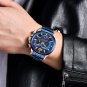 Gold black S_2022 Fashion Mens Leather Quartz Watch For Men Top Brand Luxury Wristwatch Waterproof
