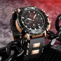 Silver black_2022 Men Watch Top Brand Luxury Fashion Military Quartz Watch Men Silicagel Waterproof