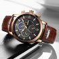 Rose gold white_2022 Men Watch Brand Sports Watches For Mens Quartz Clocks Man Casual Leather Wate