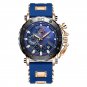 Gold blue_2022 Men Watch Top Brand Luxury Fashion Military Quartz Watch Men Silicagel Waterproof Sp