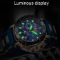 Rose gold blue_2022 Men Watch Top Brand Luxury Fashion Military Quartz Watch Men Silicagel Waterpro