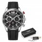 Silver black_2021  Sports Mens Watches  Top Brand Luxury Silicone Watch Men Quartz Clock Waterproof 