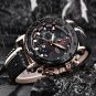 Gold black_Fashion Big Dial Leather Mens Watches Top Brand Luxury Quartz Watch For Men Military Wate
