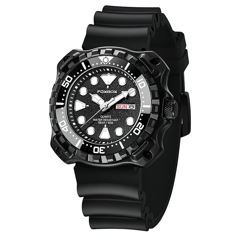 Black_2023  Fashion Mens Watches Fox Top Brand Luxury Big Dial Sports Watch for Men Waterproof Lumin