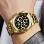 Rose gold black_2023 Military Sport Mens Watches Top Brand Luxury Gold Quartz Watch For Men Stainle