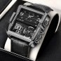 All black_2021 Top Brand Luxury Mens Watches Square Digital Sports Quartz Wrist Watch for Men Waterp