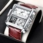 Silver white_2021 Top Brand Luxury Mens Watches Square Digital Sports Quartz Wrist Watch for Men Wat