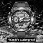 Black gold_2021 Sport Men Quartz Digital Watch Creative Diving Watches Men Waterproof Alarm Watch D