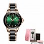 Rose gold green_Montre   Brand SUNKTA Fashion Watch Women Luxury Ceramic And Alloy Bracelet Analog W