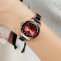 Rose gold red_Montre Brand SUNKTA Fashion Watch Women Luxury Ceramic And Alloy Bracelet Analog Wom