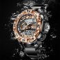 Black gold_2021   Men Watch Top Brand Luxury Fashion Dual Display Wristwatch Analog Digital Sport Wa