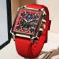 Silver white_Casual Men Watch Luxury Waterproof Luminous Chronograph Date Man Wristwatch Military Qu