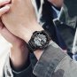 Gold_Digital Men Military Watch 50m Waterproof Wristwatch LED Quartz Clock Sport Watch Male Big Watc