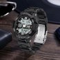 Rose gold_Digital Men Military Watch 50m Waterproof Wristwatch LED Quartz Clock Sport Watch Male Big
