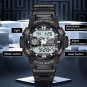 Rose gold_Digital Men Military Watch 50m Waterproof Wristwatch LED Quartz Clock Sport Watch Male Big