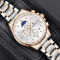 Gold blue_Men&acirc;��s Watches Top Brand Luxury Chronograph Quartz Men Watch Waterproof Sport Wrist Watch