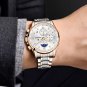 Gold blue_Men&acirc;��s Watches Top Brand Luxury Chronograph Quartz Men Watch Waterproof Sport Wrist Watch