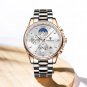 Gold white_Menâs Watches Top Brand Luxury Chronograph Quartz Men Watch Waterproof Sport Wrist Watc