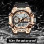 Silver black_2021  Sport Men Quartz Digital Watch Creative Diving Watches Men Waterproof Alarm Watch