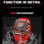 Silver black_2021  Men Watch  Top Brand Luxury Waterproof Quartz Square Wristwatche For Men Date Spo