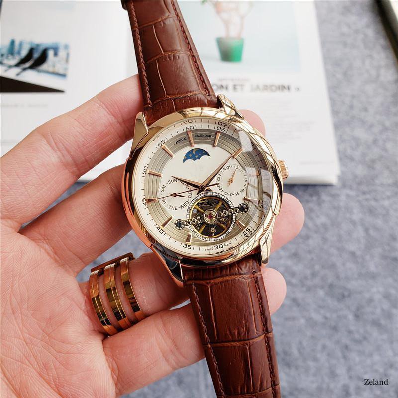 6_Automatic Mechanical Watch 2023 European Men's Mechanical Automatic Watch Calendar 6-Pin