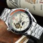 15_Automatic Mechanical Watch Oujia 3-Pin Flywheel Seahorse Automatic Mechanical Watch Steel Band