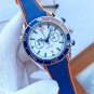 1_Quartz Watch European Seahorse Five-Pin Watch Stainless Steel Case Rubber Strap Men's Quartz Watch