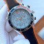 9_Quartz Watch European Seahorse Five-Pin Watch Stainless Steel Case Rubber Strap Men's Quartz Watch