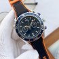 10_Oujia Haima 2023 New Full Function Quartz Belt Men's Chronograph High A Watch Tape Watch