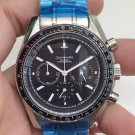 Racing Black Steel Belt_Quartz Watch Europa Six-Pin Racing Black Quartz Watch Cl023 Mechanical Watch