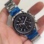 Racing Black Steel Belt_Quartz Watch Europa Six-Pin Racing Black Quartz Watch Cl023 Mechanical Watch