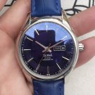 Butterfly Fly Blue_Mechanical Watch Laojia Butterfly Double Calendar Belt Automatic Mechanical Watch
